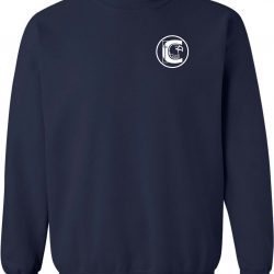Navy Crewneck Sweatshirt (w/left chest print)